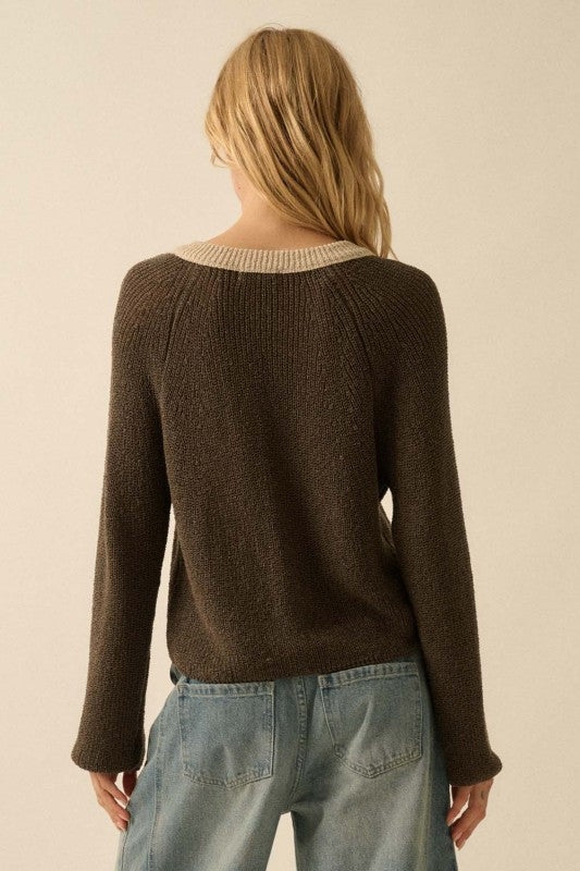 Olive Taupe Cropped Cardi