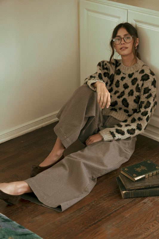 Leopard Knit Sweater