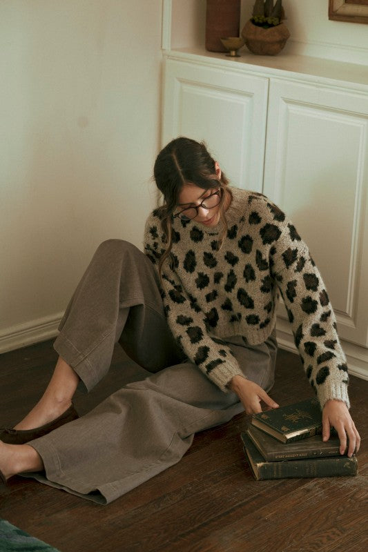 Leopard Knit Sweater