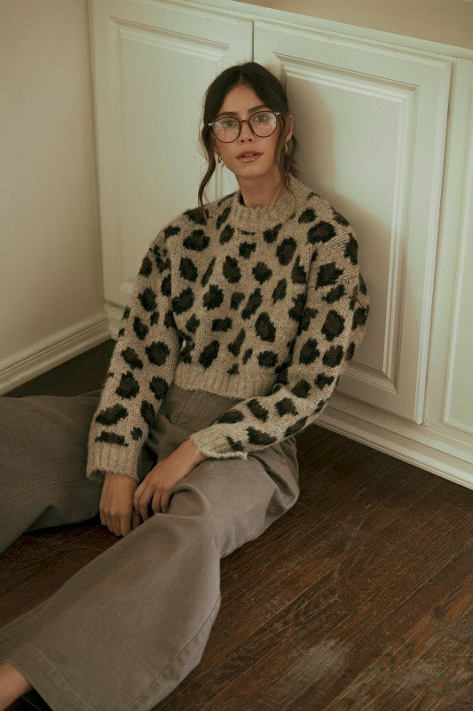 Leopard Knit Sweater