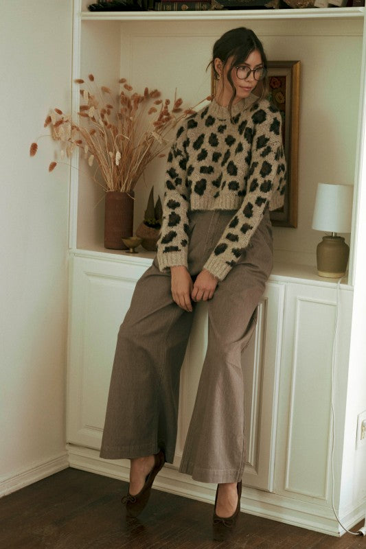 Leopard Knit Sweater