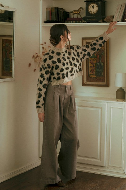 Leopard Knit Sweater
