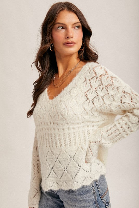 Crochet Detail Sweater