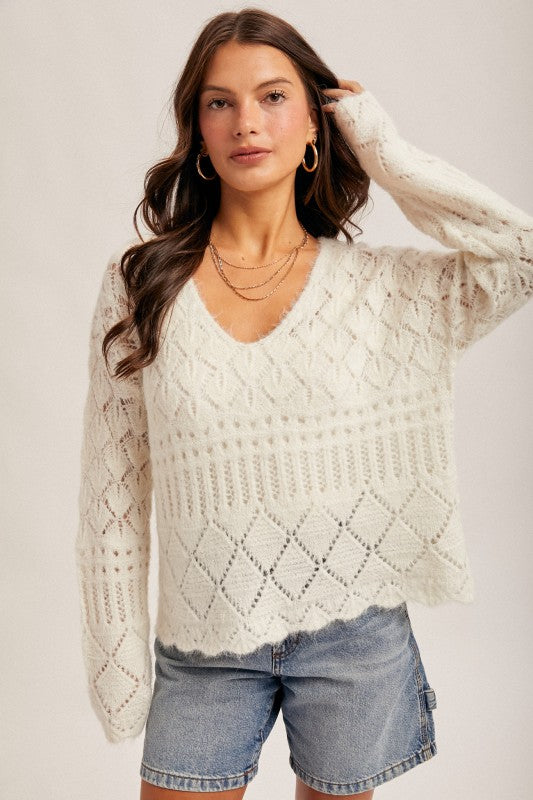 Crochet Detail Sweater
