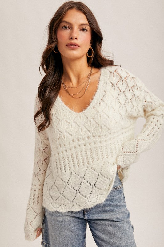 Crochet Detail Sweater