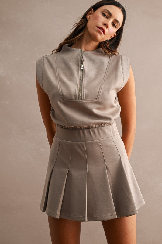 Taupe Romper Dress