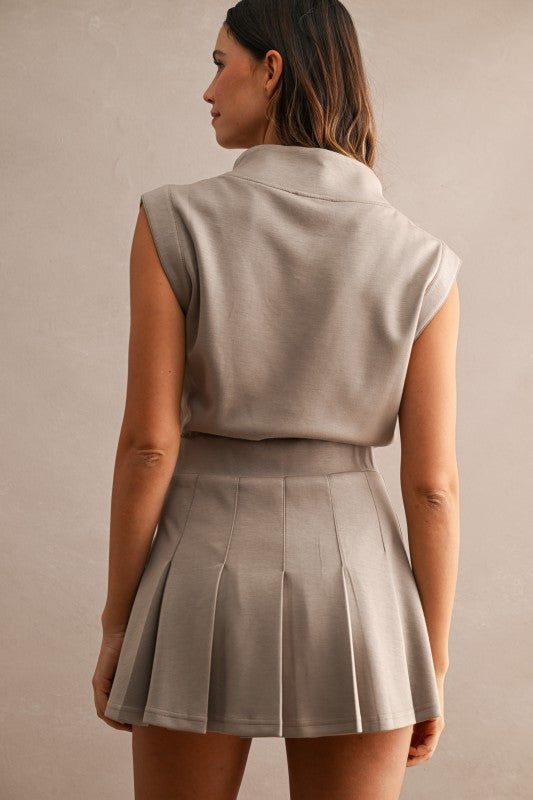 Taupe Romper Dress