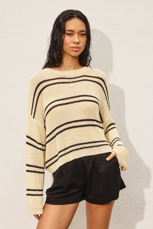 Brooklyn Striped Lightweight Sweater