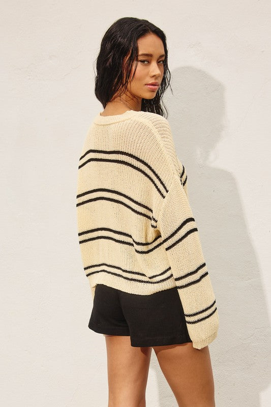 Brooklyn Striped Lightweight Sweater