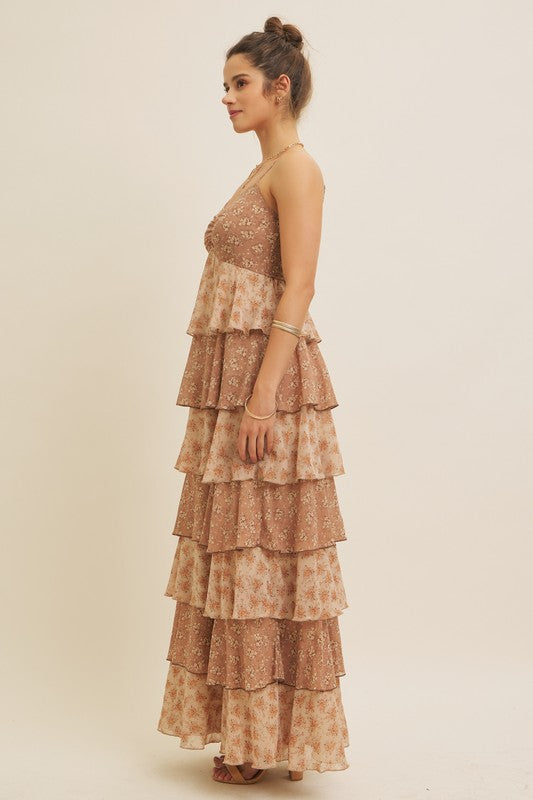 Romantic Getaway Tiered Maxi Dress