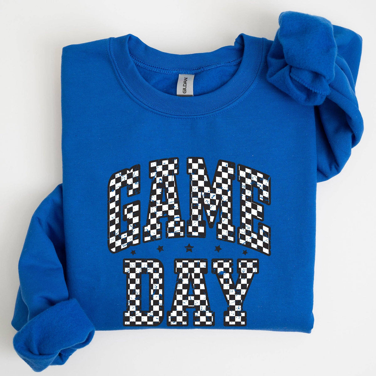 Game Day, Checkered, Football, Sports Touchdown Sweatshirt