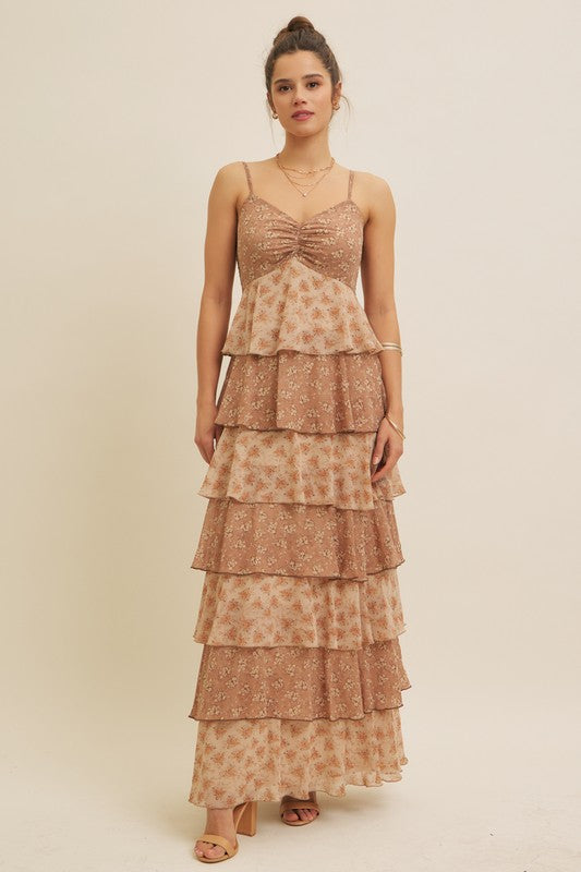 Romantic Getaway Tiered Maxi Dress