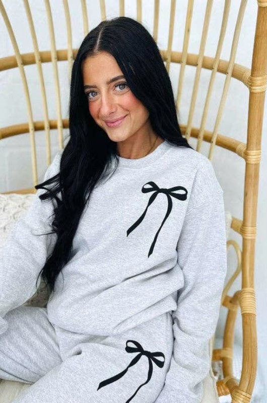 Pocket Size Puff Bow Sweatshirt