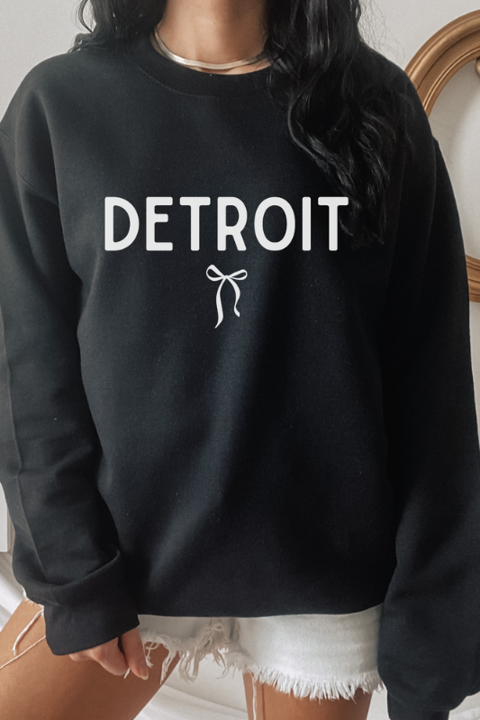 Detroit Bow Pullover Sweatshirt