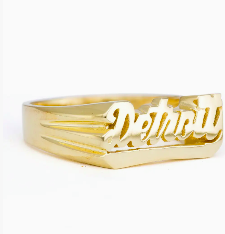 14kt Gold Plated Detroit Ring