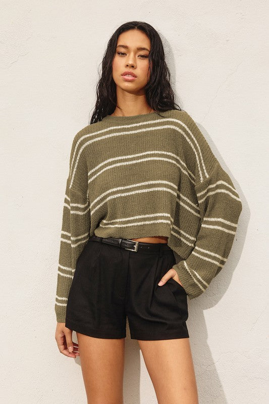 Brooklyn Striped Lightweight Sweater