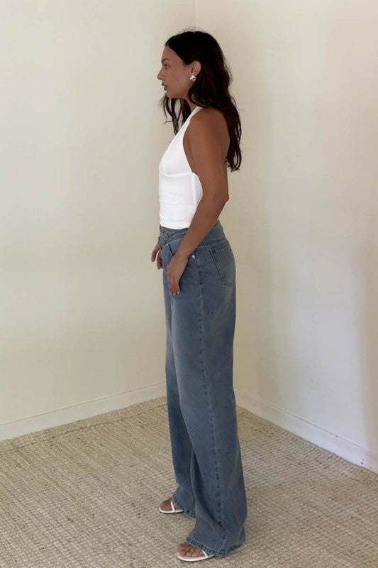 Detroit Crossover Wide Leg Jeans